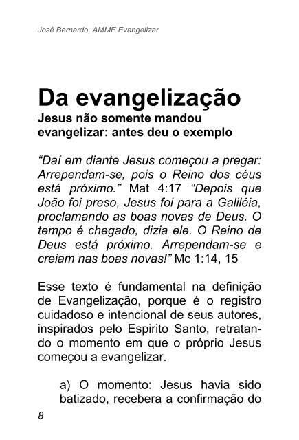 José Bernardo, AMME Evangelizar - Igreja Metodista de Vila Isabel