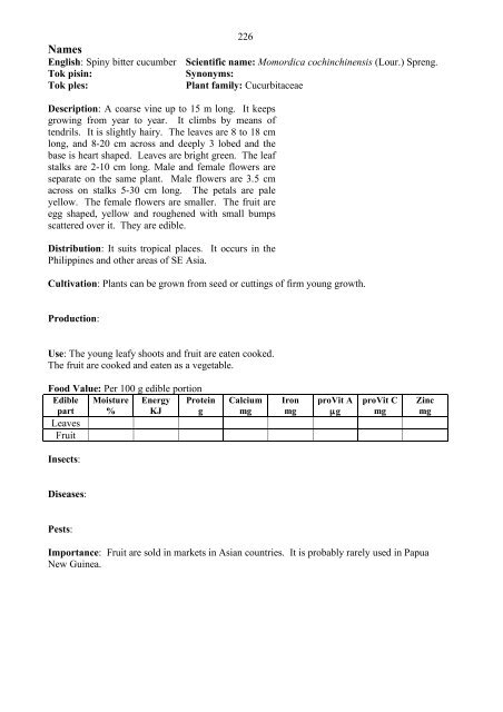 Food Plants International