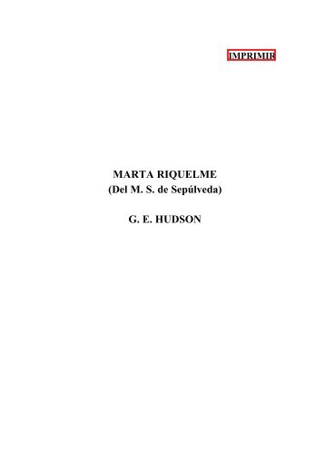 Hudson, Guillermo - Marta Riquelme.pdf - Libros Para Descargar ...