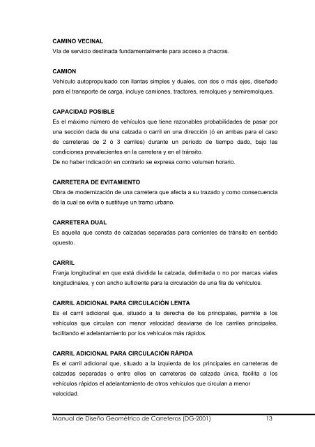 Manual de Diseño Geométrico de Carreteras (DG-2001) 1