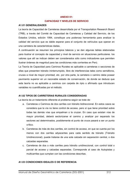 Manual de Diseño Geométrico de Carreteras (DG-2001) 1