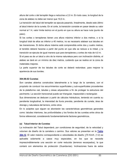 Manual de Diseño Geométrico de Carreteras (DG-2001) 1