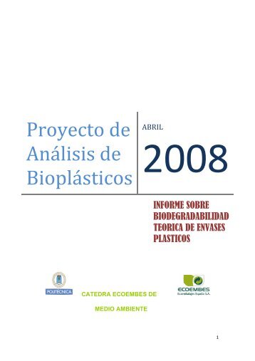 Biodegradabilidad Teórica de Envases de Plástico - Ecoembes
