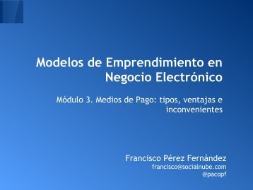 Modelos de Emprendimiento en Negocio Electrónico