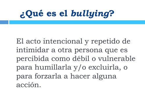 bullying - Instituto de Enseñanza y Aprendizaje