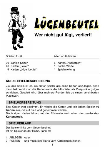 Wer nicht gut lügt, verliert! - AMIGO Spiel + Freizeit Gmbh