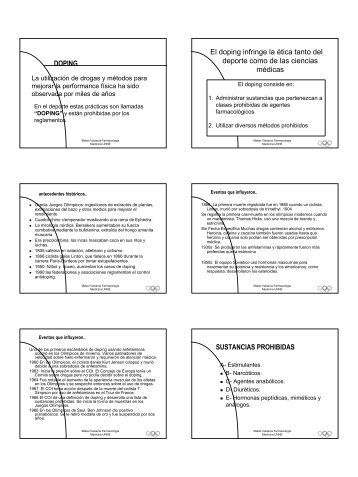 DOPING El doping infringe la ética tanto del deporte como de las ...