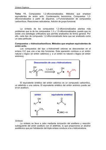 Tema 11. Compuestos 1,2-difuncionalizados. Métodos que emplean ...