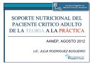 soporte nutricional del paciente critico adulto de la teoria a la práctica