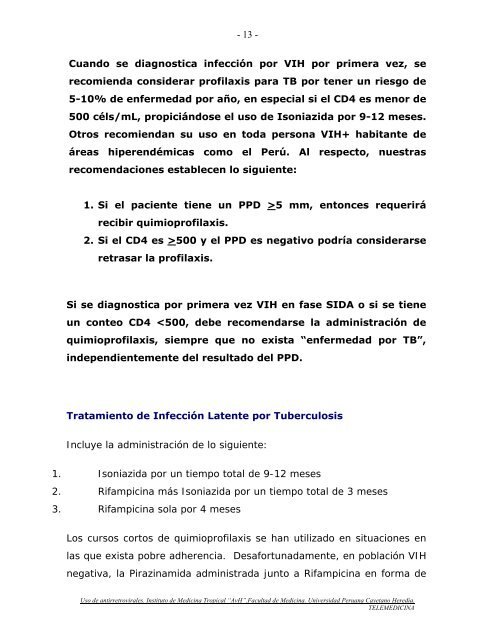 Co- infección VIH y Tuberculosis - UPCH