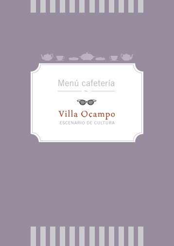 Menú cafetería - Villa Ocampo