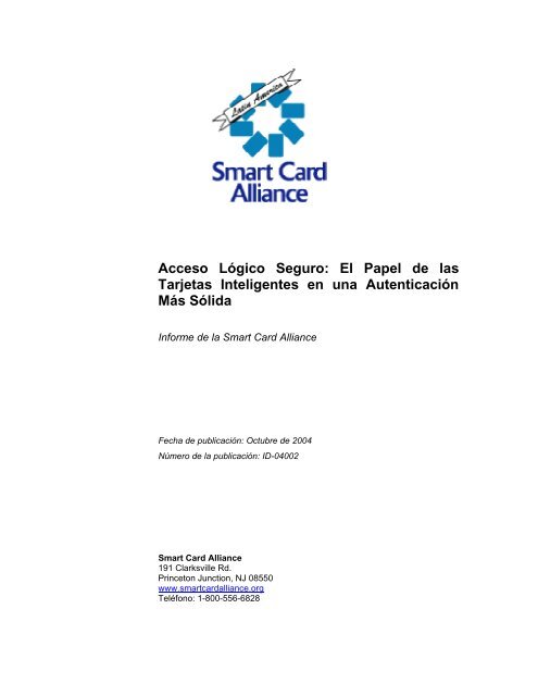Acceso Lógico Seguro - Smart Card Alliance