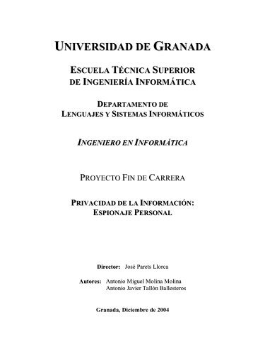 espionaje personal - Departamento de Lenguajes y Sistemas ...