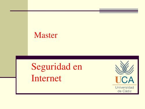 Seguridad en Internet - Manuel Fernández Barcell