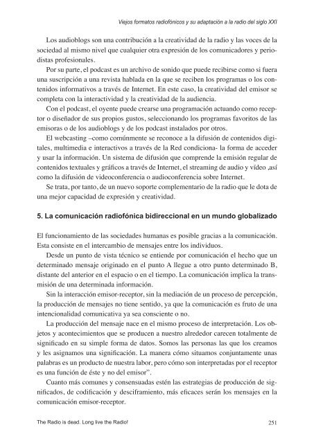 Radio is dead-Long live the Radio.pdf - Universidad del País Vasco