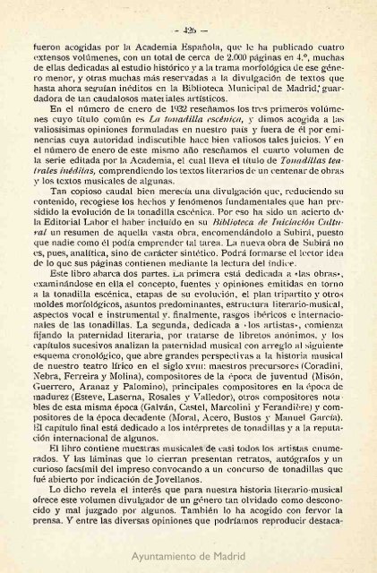 Revista de la Biblioteca, Archivo y Museo - Memoria de Madrid