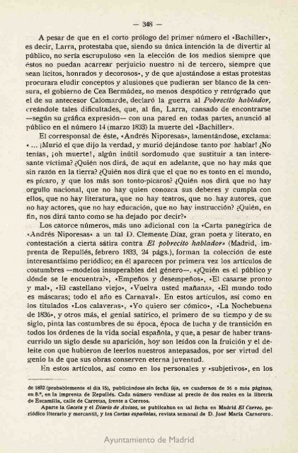 Revista de la Biblioteca, Archivo y Museo - Memoria de Madrid