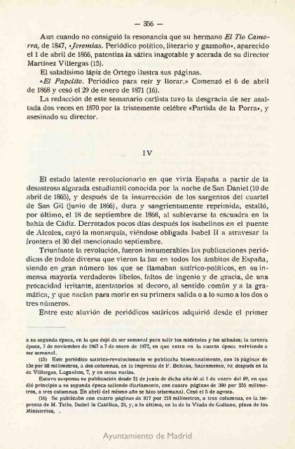 Revista de la Biblioteca, Archivo y Museo - Memoria de Madrid