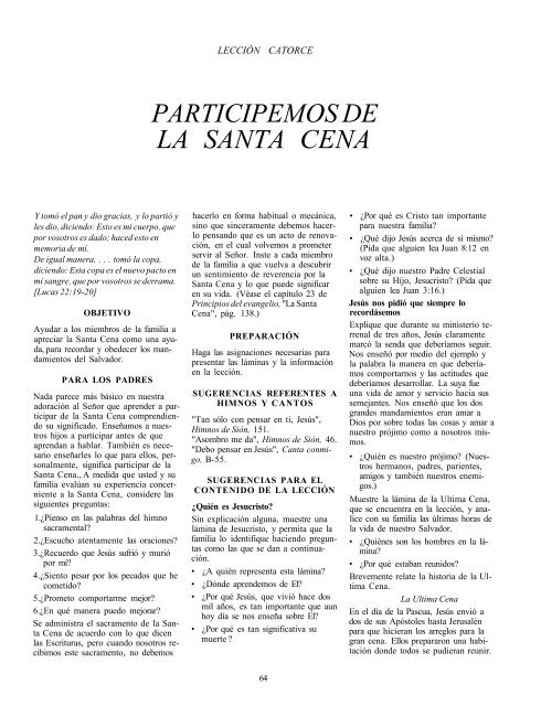 MANUAL DE SUGERENCIAS PARA LA NOCHE DE HOGAR