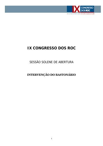 IX CONGRESSO DOS ROC - oroc