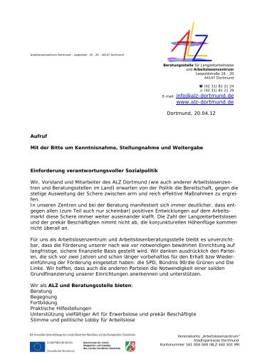 E-mail: info@alz-dortmund.de www.alz-dortmund.de
