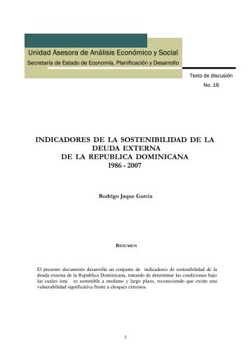 indicadores analiticos de la deuda externa - Ministerio de Economía ...