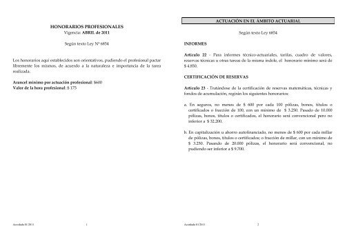 HONORARIOS PROFESIONALES