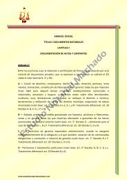 ARANCEL OFICIAL - Estudio Notarial Machado