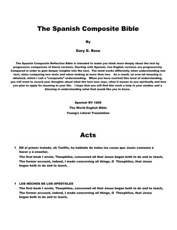 The Spanish Composite Bible Acts - The Composite Bible