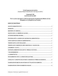 Tarifa de Honorarios Profesionales de los Abogados en ... - Panama