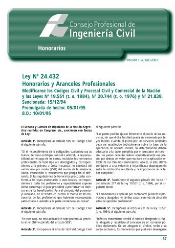 Ley 24432 Honorarios Profesionales Argentina | ley n 176 5 480 texto consolidado honorarios poder Ley 24432 Honorarios Profesionales Argentina | ley n 176 5 480 texto consolidado honorarios poder