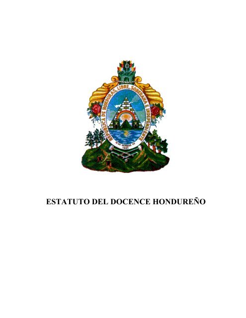 Estatuto del Docente Hondureño - Secretaría de Educación