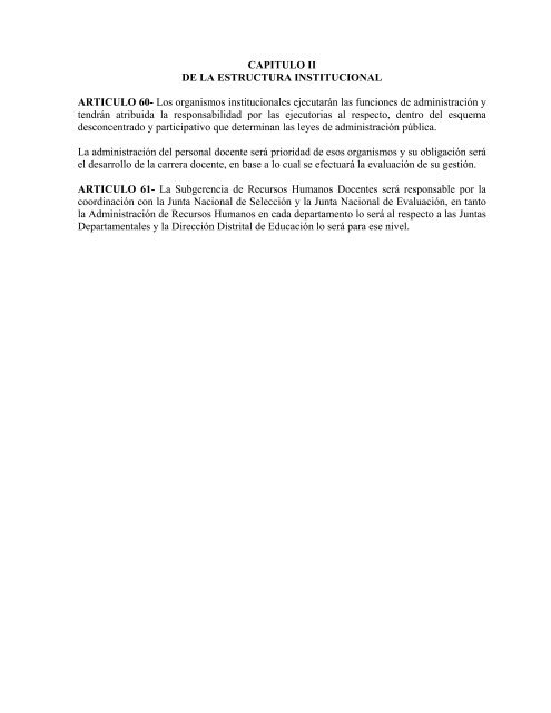 Estatuto del Docente Hondureño - Secretaría de Educación