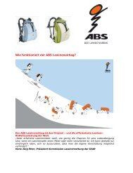 Wie funktioniert der ABS Lawinenairbag?