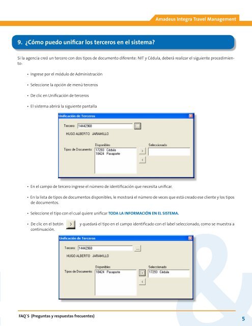 FAQ´S (Preguntas & respuestas frecuentes) - Amadeus