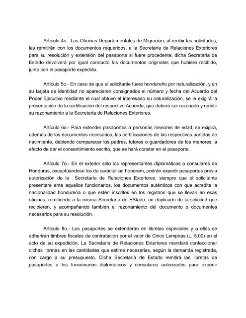 LEY DE PASAPORTES - Secretaría de Relaciones Exteriores de ...