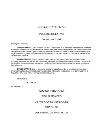 CODIGO TRIBUTARIO - Secretaría de Finanzas