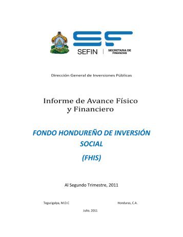 Fondo Hondureño de Inversión Social (FHIS) - Secretaría de Finanzas