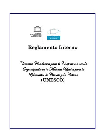 Reglamento Interno de Unesco - Secretaría de Educación