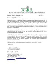 FUNDACION HONDUREÑA DE INVESTIGACION AGRICOLA - FHIA