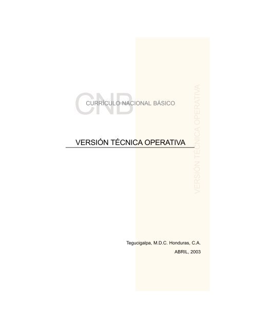 versión técnica operativa cnb - Secretaría de Educación