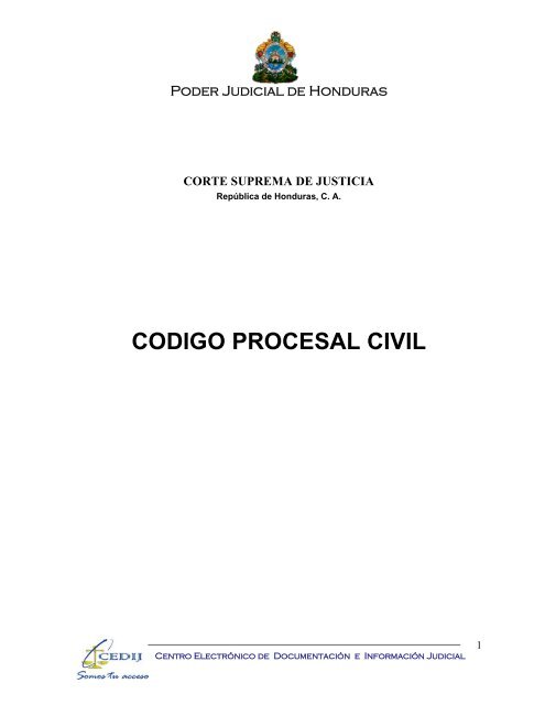 codigo procesal civil - Consejo Hondureño de la Empresa Privada