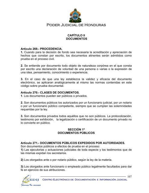 codigo procesal civil - Consejo Hondureño de la Empresa Privada