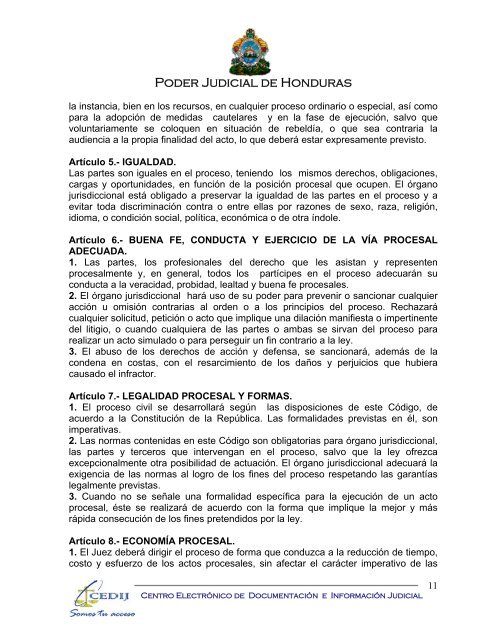 codigo procesal civil - Consejo Hondureño de la Empresa Privada