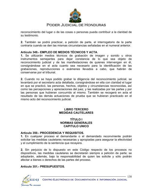 codigo procesal civil - Consejo Hondureño de la Empresa Privada