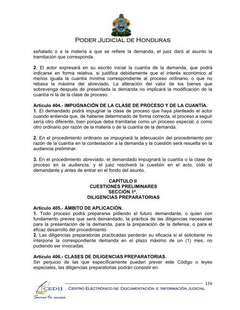 codigo procesal civil - Consejo Hondureño de la Empresa Privada