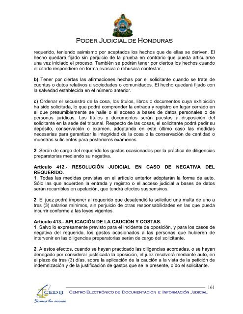 codigo procesal civil - Consejo Hondureño de la Empresa Privada