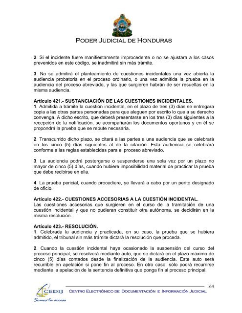 codigo procesal civil - Consejo Hondureño de la Empresa Privada