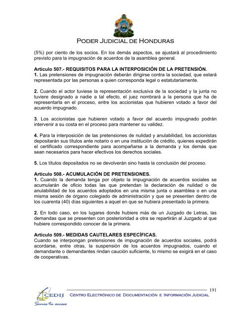 codigo procesal civil - Consejo Hondureño de la Empresa Privada