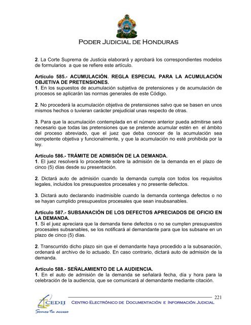 codigo procesal civil - Consejo Hondureño de la Empresa Privada